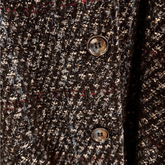 CAESAR Uomo Italia Black and Gray Textured Coat - Picture 4 of 4